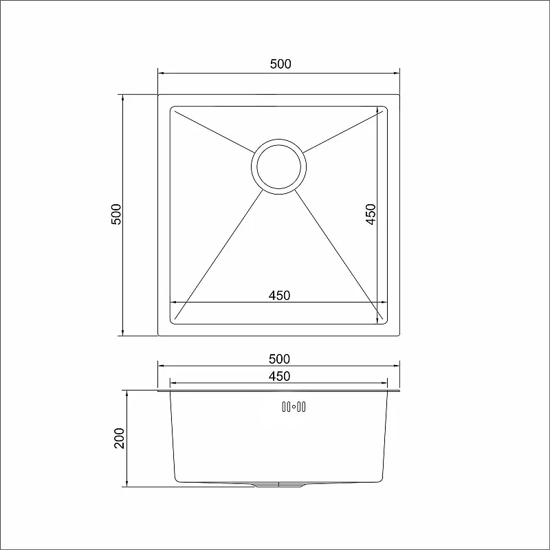Кухонная мойка Mixline Pro 50 547228 цвет Черный графит