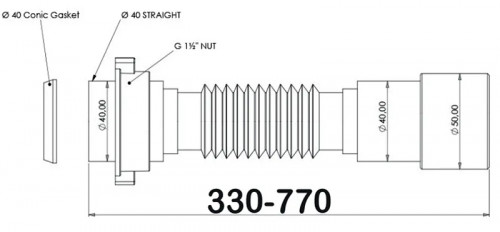 Гофрированная труба Bettoserb 125384 цвет Серый