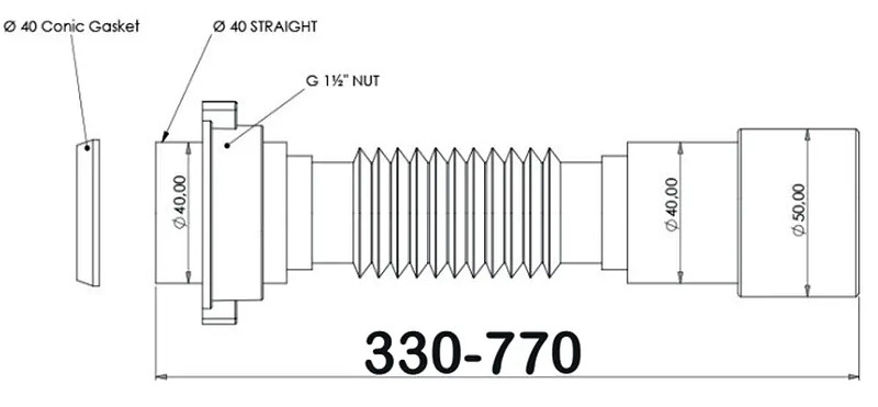 Гофрированная труба Bettoserb 125384 цвет Серый