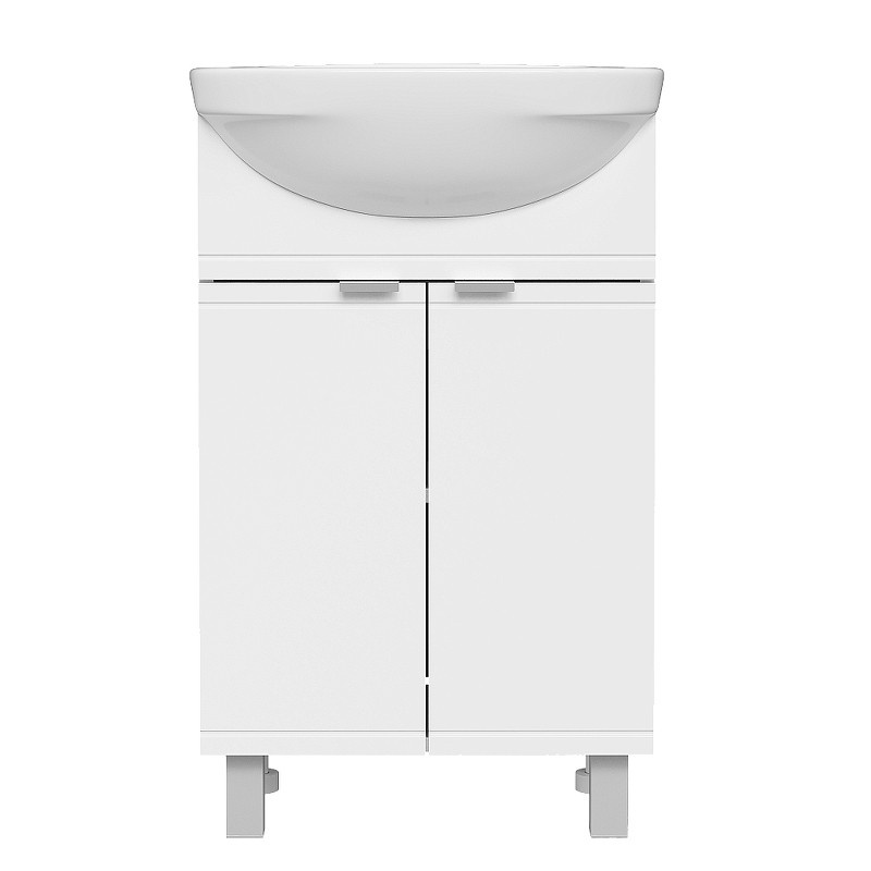 Тумба с раковиной DIWO Дмитров 50 цвет Белый