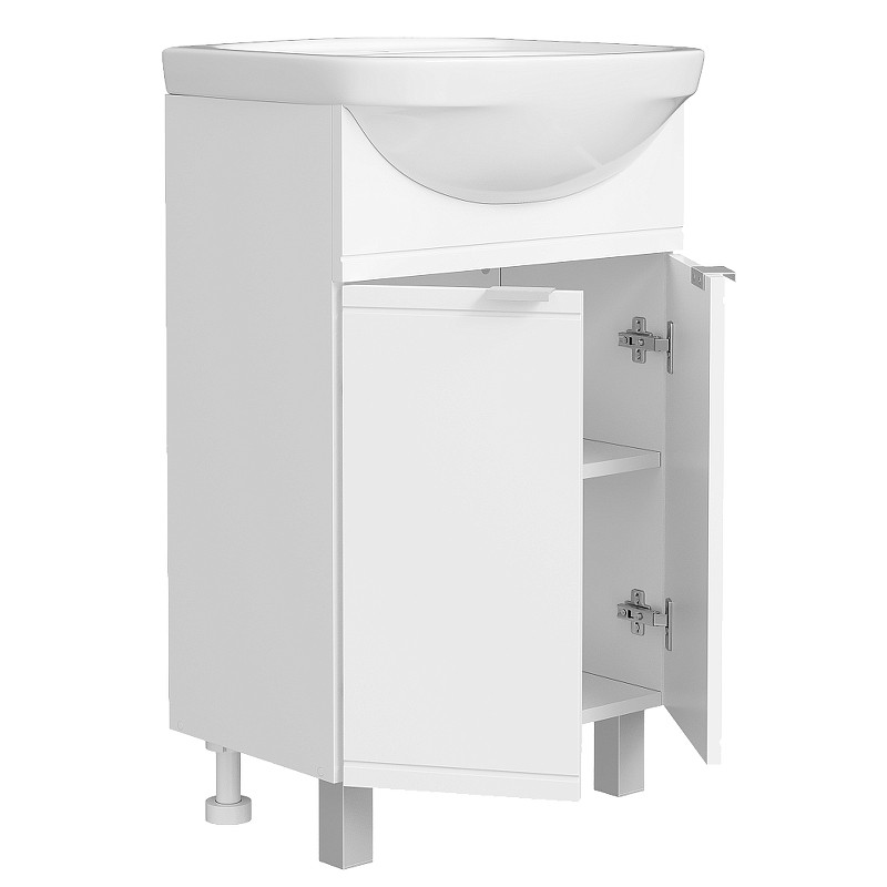 Тумба с раковиной DIWO Дмитров 50 цвет Белый