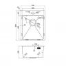Кухонная мойка Reflexion Iseo 40 RX2240SS цвет Полированная сталь