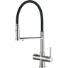 Смеситель для кухни ZorG Steel Hammer SH 2003 SATIN Сатин Черный латунь на столешницу