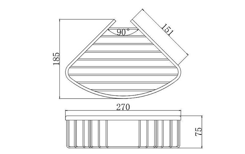 Полка корзина Aquatek Вега AQ4006BGM угловая цвет Оружейная сталь