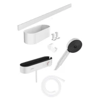 Смеситель для душа Hansgrohe WallStoris 24250700 с термостатом цвет Белый матовый