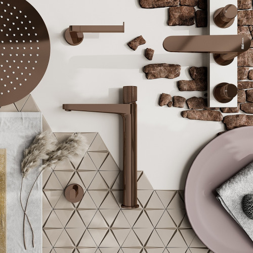 Верхний душ WasserKRAFT Asphe A330 Розовое золото нержавеющая сталь на потолок