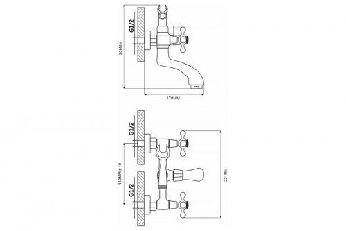 Смеситель для ванны Ekko E32019 цвет Хром