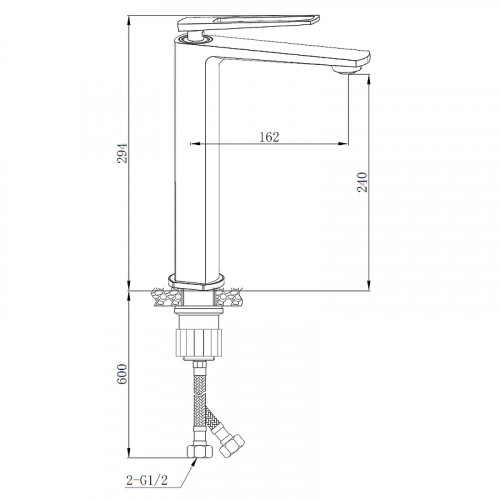 Смеситель для раковины Boch Mann Chika BM8590 Хром латунь