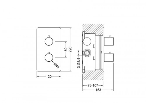 Смеситель для душа Aquatek Европа AQ1391BG с термостатом цвет Золото шлифованное
