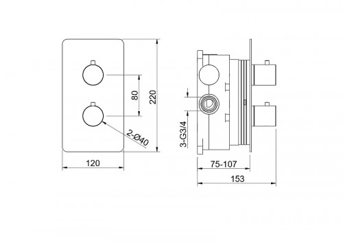 Смеситель для душа Aquatek Европа AQ1391BG с термостатом цвет Золото шлифованное