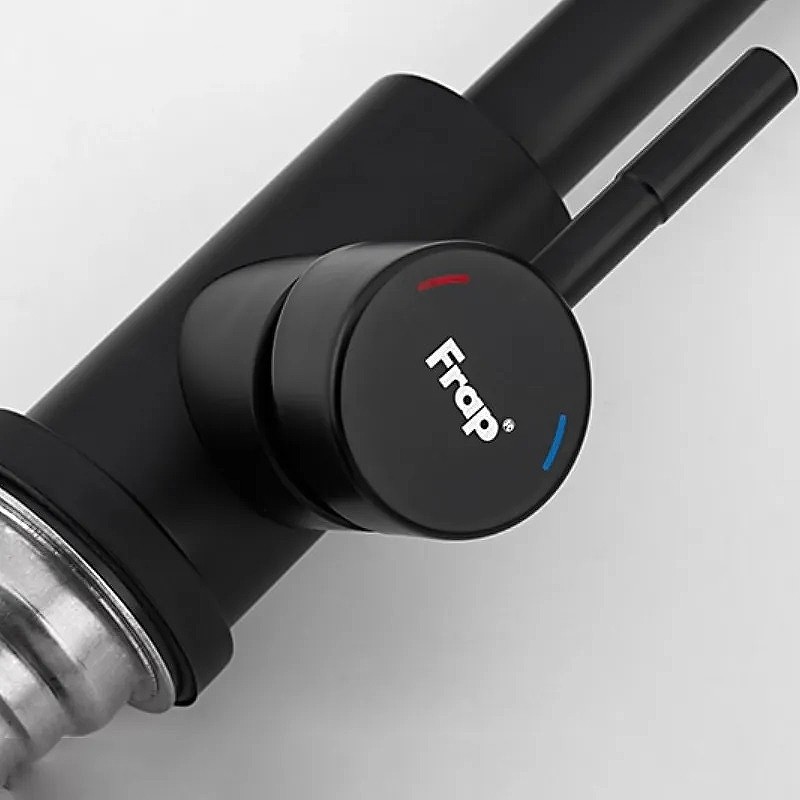 Смеситель для кухни Frap H899 F40899-4 Черный матовый нержавеющая сталь