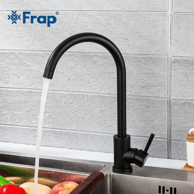 Смеситель для кухни Frap H899 F40899-4 Черный матовый нержавеющая сталь