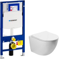 Комплект унитаза Vincea Globo VT1-14S с инсталляцией Geberit Duofix Sigma UP320 111.300.00.5 с сиденьем Микролифт фарфор подвесной