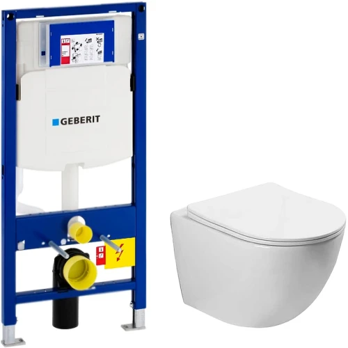 Комплект унитаза Vincea Globo VT1-14S с инсталляцией Geberit Duofix Sigma UP320 111.300.00.5 с сиденьем Микролифт фарфор подвесной