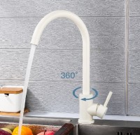 Смеситель для кухни Frap F40899-1 Белый нержавеющая сталь