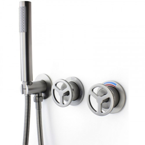 Душевая система Bronze de Luxe Liberty 5011GG-L Графит латунь встраиваемый