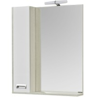 Зеркальный шкаф Aquaton Бекка PRO 70 1A214702BAC20 с подсветкой Белый Дуб сомерсет МДФ / ЛДСП, стекло