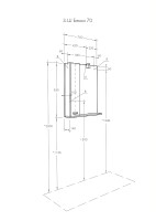 Зеркальный шкаф Aquaton Бекка PRO 70 1A214702BAC20 с подсветкой Белый Дуб сомерсет МДФ / ЛДСП, стекло