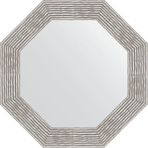 Зеркало Evoform Octagon 67х67 BY 3809 в багетной раме - Волна хром 90 мм стекло