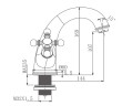 Смеситель для раковины Gappo G89-4 G1089-4 Бронза