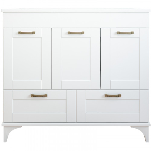 Тумба с раковиной Sanflor Ванесса 95/2 С15328 Белая матовая МДФ / ЛДСП