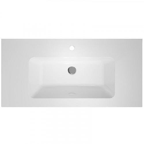 Тумба с раковиной Sanflor Ванесса 95/2 С15328 Белая матовая МДФ / ЛДСП