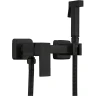 Гигиенический душ со смесителем Frap F7504-6 Черный матовый латунь на стену