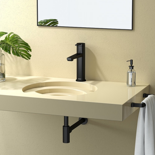 Смеситель для раковины Teska Liva Leo S E5414 Черный матовый латунь