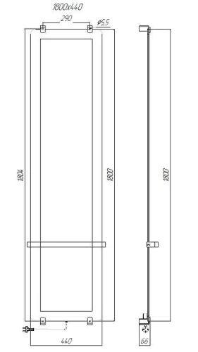 Электрический полотенцесушитель Allen Brau Infinity 180x44 00325627 цвет Черный