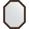 Зеркало Evoform Octagon 71х91 BY 7068 в багетной раме - Палисандр 62 мм стекло