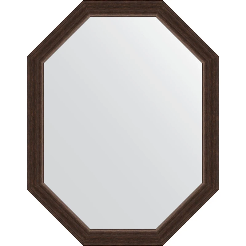 Зеркало Evoform Octagon 71х91 BY 7068 в багетной раме - Палисандр 62 мм стекло