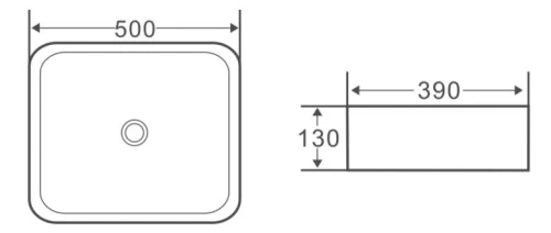Раковина-чаша BelBagno 50 BB1304 Белая фаянс накладная