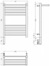 Электрический полотенцесушитель Сунержа Богема 3.0 с 1 полкой 60x40 30-5806-6040 цвет Матовый белый
