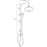 Душевая система Aquanet Passion R 212270 Хром нержавеющая сталь на стену