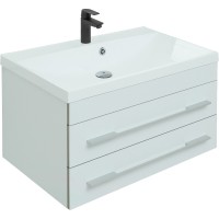 Тумба под раковину Aquanet Верона 75 272422 подвесная Белая матовая МДФ / ЛДСП