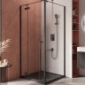 Душевой уголок Cezares Liner 90x90 L LINER-A-1-90-C-NERO-L профиль Черный матовый стекло прозрачное