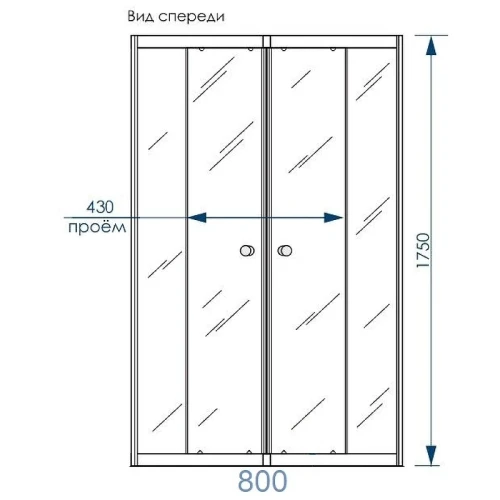 Душевой уголок Melodia della vita Square 80х80 MCNSQ8080MWt профиль Белый стекло матовое