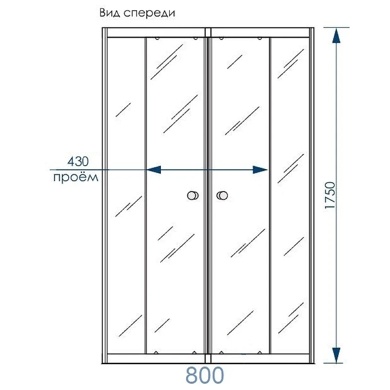 Душевой уголок Melodia della vita Square 80х80 MCNSQ8080MWt профиль Белый стекло матовое
