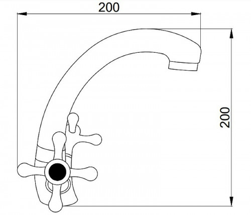 Смеситель для кухни Сантаком StOmega 4408 Хром