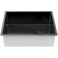 Кухонная мойка Paulmark Next-Skew 58 Uni PM885844-MBN Черная матовая нержавеющая сталь встраиваемый