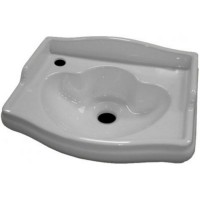 Раковина Kerasan Retro 41 103301*1 sx Белая фарфор подвесная, полувстраиваемая