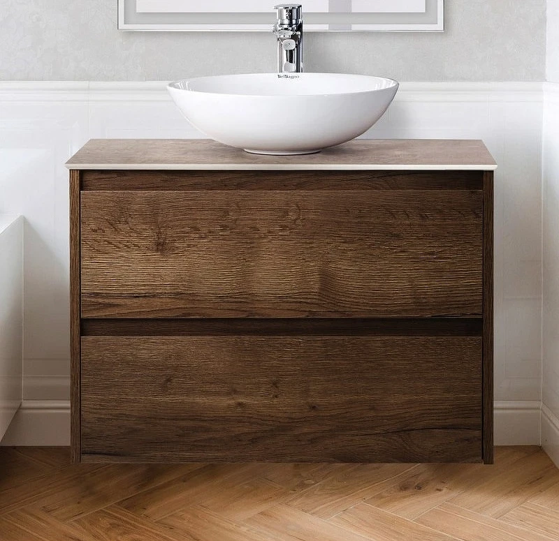 Тумба под раковину BelBagno Kraft 70 KRAFT-700-2C-SO-RT подвесная Rovere Tabacco МДФ / ЛДСП