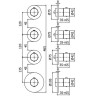 Смеситель для душа Paffoni Modular Box MDE019NO с термостатом Черный матовый латунь встраиваемый