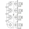 Смеситель для душа Paffoni Modular Box MDE019NO с термостатом Черный матовый латунь встраиваемый