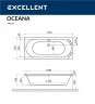 Акриловая ванна Excellent Oceana Slim 170x75 WAEX.OCE17S.ULTRA.CR с гидромассажем