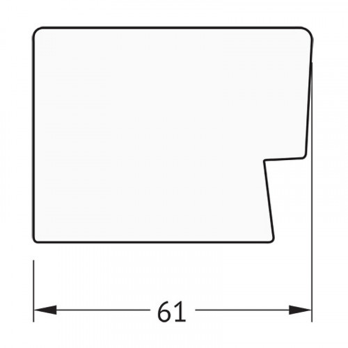 Зеркало Evoform Definite 144х54 BY 3108 в багетной раме - Алюминий 61 мм стекло