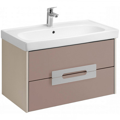 Тумба под раковину Aquaton Ар-Деко 85 1A280401DD6E0 подвесная Кашемир МДФ / ЛДСП