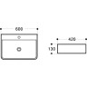 Раковина Vincea 60 VBS-303 Белая фарфор накладная
