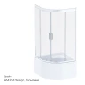 Душевой уголок AM.PM Gem W90G-401A090WT Профиль матовый хром, стекло прозрачное