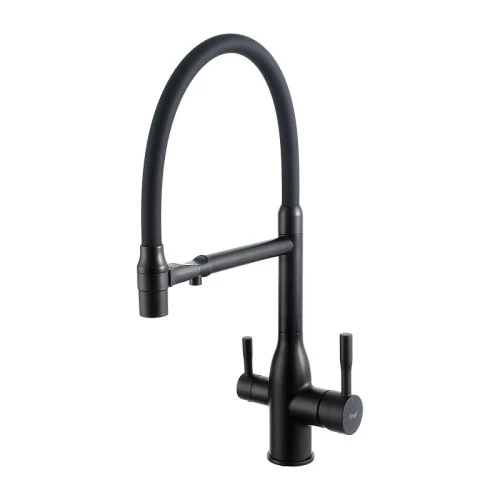 Смеситель для кухни Frap F4398-6 цвет Черный матовый
